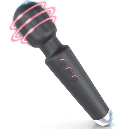 電マ 強力電ま バイブ デンマ マットシリコン コードレス 電動 20種振動モード USB充電式 静音 防水 (A-70) (黒)